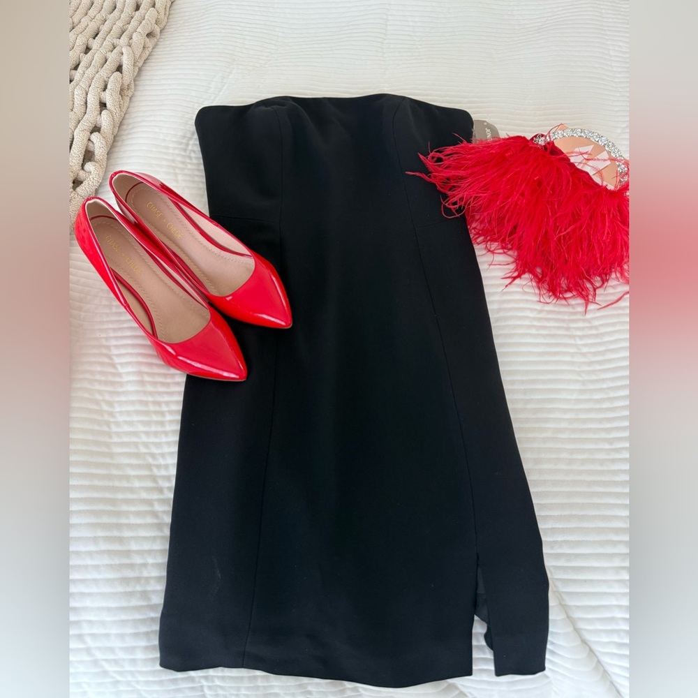 Jones New York Black Strapless Dress Size 12